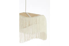 Hanging lamp Ø50x28 cm TIFFANY raffia natural+cream