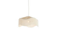 Hanging lamp Ø50x28 cm TIFFANY raffia natural+cream