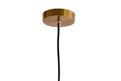Hanging lamp Ø25x32 cm LEONA antique bronze+glass amber