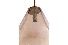 Hanging lamp Ø25x32 cm LEONA antique bronze+glass amber