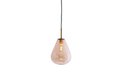 Hanging lamp Ø25x32 cm LEONA antique bronze+glass amber