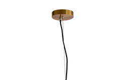 Hanging lamp Ø33x43 cm LEONA antique bronze+glass amber
