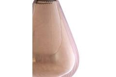 Hanging lamp Ø33x43 cm LEONA antique bronze+glass amber