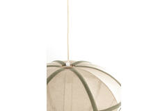 Hanging lamp Ø49x25 cm MIRELYS natural+olive green