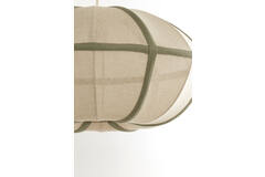 Hanging lamp Ø49x25 cm MIRELYS natural+olive green