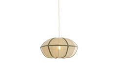 Hanging lamp Ø49x25 cm MIRELYS natural+olive green
