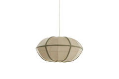 Hanging lamp Ø61x30 cm MIRELYS natural+olive green