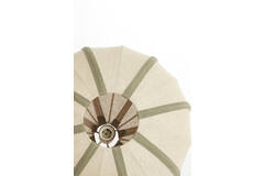 Hanging lamp Ø40x30 cm ESMIRIA natural+olive green