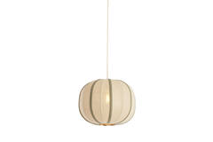 Hanging lamp Ø40x30 cm ESMIRIA natural+olive green