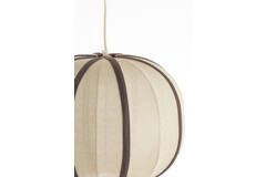 Hanging lamp Ø40x30 cm ESMIRIA natural+dark brown
