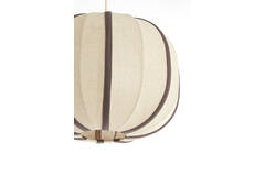 Hanging lamp Ø40x30 cm ESMIRIA natural+dark brown