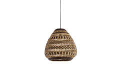 Hanging lamp Ø47x46 cm SOLUNA seagrass natural+brown