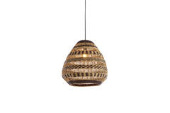 Hanging lamp Ø47x46 cm SOLUNA seagrass natural+brown