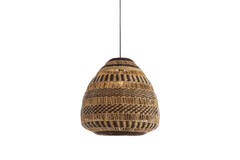 Hanging lamp Ø56x55 cm SOLUNA seagrass natural+brown