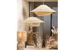 Hanging lamp Ø80x30 cm OWANA seagrass natural