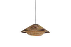Hanging lamp Ø80x30 cm OWANA seagrass natural+brown