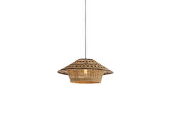 Hanging lamp Ø64x26 cm OWANA seagrass natural+brown