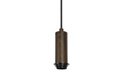 Hanging lamp 10L 144x49x97,5 cm HUXI wood prnt d brn+lin nat