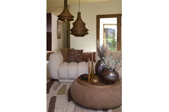 Hanging lamp Ø52x66,5 cm NEMZOR rattan brown