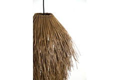 Hanging lamp Ø45x60 cm ARISCO rattan dark brown