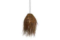 Hanging lamp Ø45x60 cm ARISCO rattan dark brown