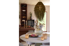 Hanging lamp Ø45x60 cm ARISCO rattan dark brown
