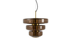 Hanging lamp Ø40x30 cm MEYARA glass brown+gold