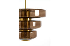 Hanging lamp Ø40x30 cm MEYARA glass brown+gold