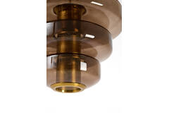 Hanging lamp Ø40x30 cm MEYARA glass brown+gold