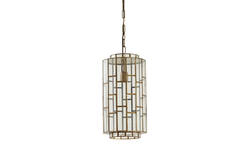 Hanging lamp Ø24x45 cm SØSTRENE antique bronze+glass