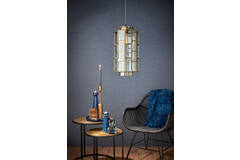 Hanging lamp Ø24x45 cm SØSTRENE antique bronze+glass