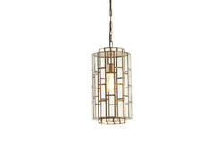 Hanging lamp Ø24x45 cm SØSTRENE antique bronze+glass