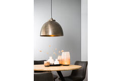 Hanging lamp Ø45x32 cm KYLIE dark raw nickel