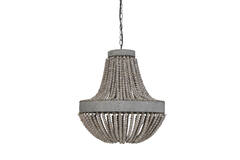 Hanging lamp beads Ø51x63 cm LUNA old white