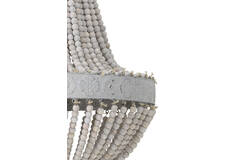 Hanging lamp beads Ø51x63 cm LUNA old white