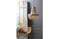 Hanging lamp beads Ø51x63 cm LUNA old white