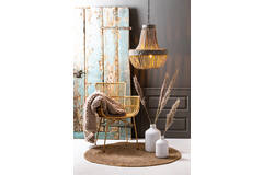 Hanging lamp beads Ø51x63 cm LUNA old white