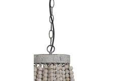 Hanging lamp beads Ø51x63 cm LUNA old white