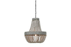 Hanging lamp beads Ø51x63 cm LUNA old white