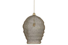 Hanglamp Ø45x60 cm NIKKI gaas antiek brons
