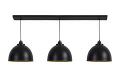 Hanglamp 3L 135x30x26 cm KYLIE mat zwart-goud