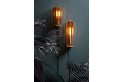 Wandlamp 14x13x30,5 cm STRØBY antiek brons+glas