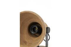 Wandlamp 21x17x19 cm ILANIO hout bruin+mat zwart
