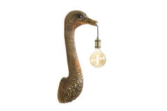 Wandlamp 25x19x72 cm OSTRICH antiek brons