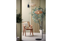 Wall lamp Ø43x115 cm LYRA natural+matt black