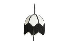 Wall lamp 33x25x47 cm SULINA linen white+black