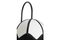 Wall lamp 33x25x47 cm SULINA linen white+black