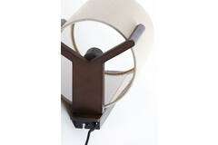 Wall lamp 22x18x36 cm LITTO dark brown+linen natural