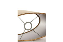 Pantalla de lámpara ovalado recto y estrecho 38-17,5-19 cm GEMSTONE bronce