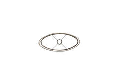 Shade oval straight slim 38-17,5-28 cm OKAVI light brown